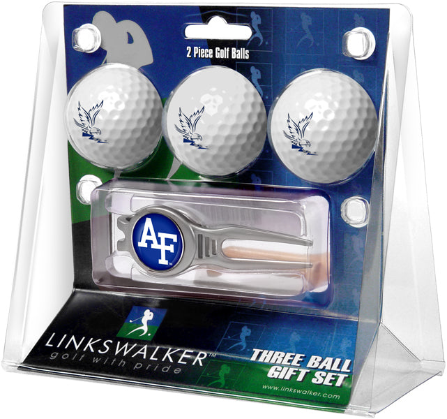 Air Force Falcons Regulation Size 3 Golf Ball Gift Pack with Kool Divot Tool