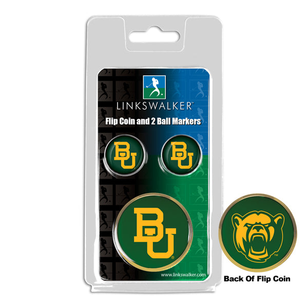 Baylor Bears - Flip Coin and 2 Golf Ball Marker Pack