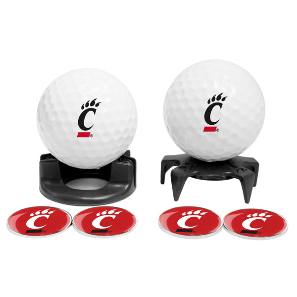 DisplayNest NCAA Golf Ball Gift Pack - Cincinnati Bearcats