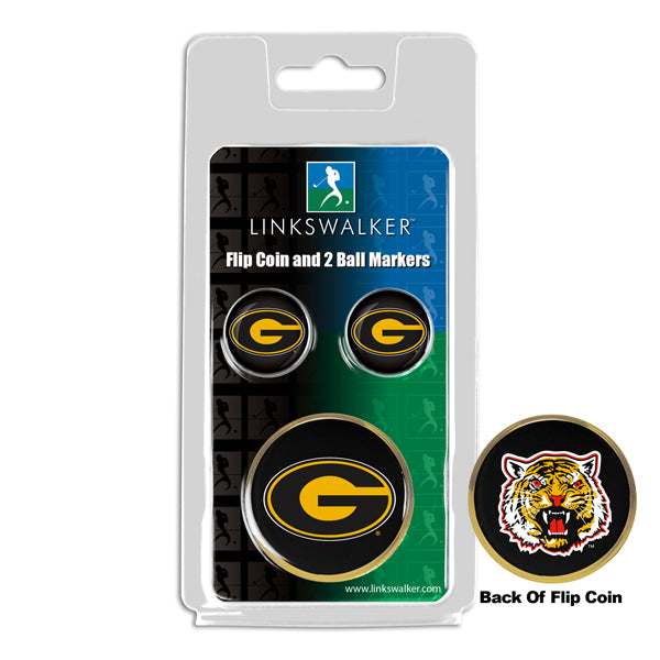 Grambling State University Tigers - Flip Coin and 2 Golf Ball Marker Pack