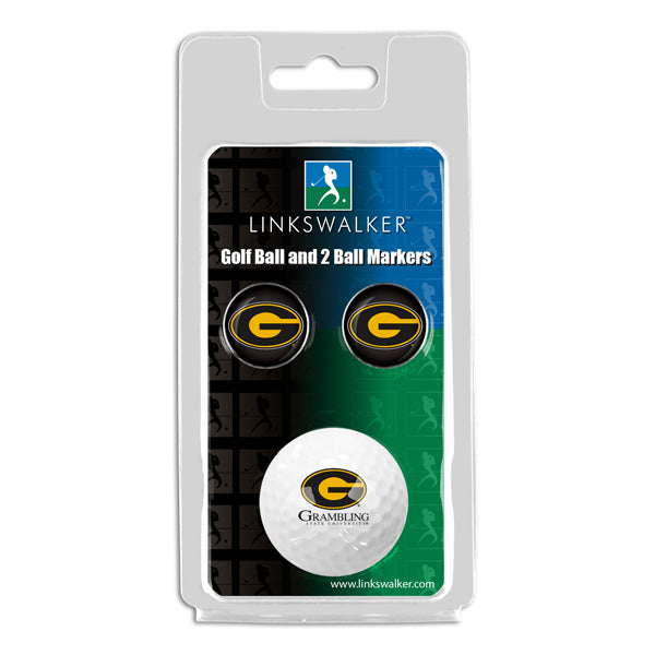 Grambling State University Tigers - Golf Ball and 2 Ball Marker Pack