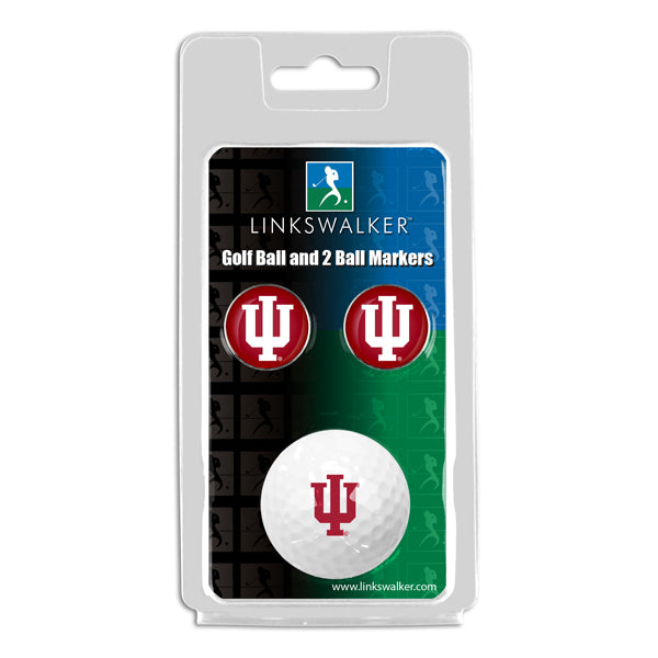 Indiana Hoosiers 2-Piece Golf Ball Gift Pack with 2 Team Ball Markers