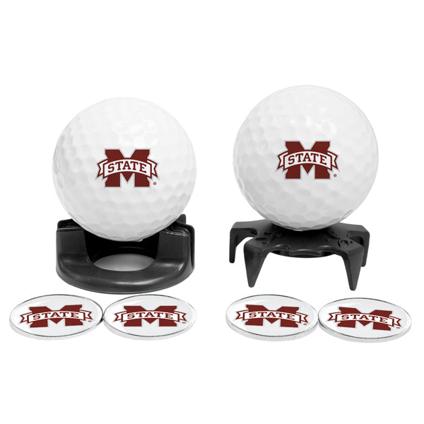 DisplayNest NCAA Golf Ball Gift Pack - Mississippi State Bulldogs