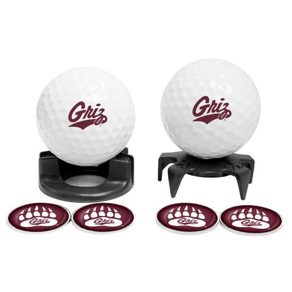 DisplayNest NCAA Golf Ball Gift Pack - Montana Grizzlies