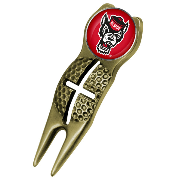 NC State Wolfpack - Crosshairs Divot Tool  -  Gold