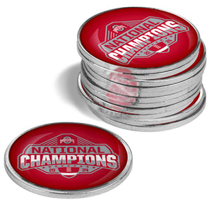 Ohio State Buckeyes 2024 Champions - 12 Pack Ball Markers - Linkswalkerdirect