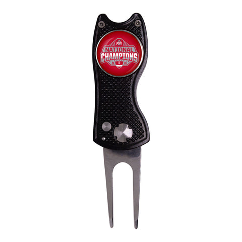 Ohio State Buckeyes 2024 Champions - Spring Action Divot Tool - Linkswalkerdirect