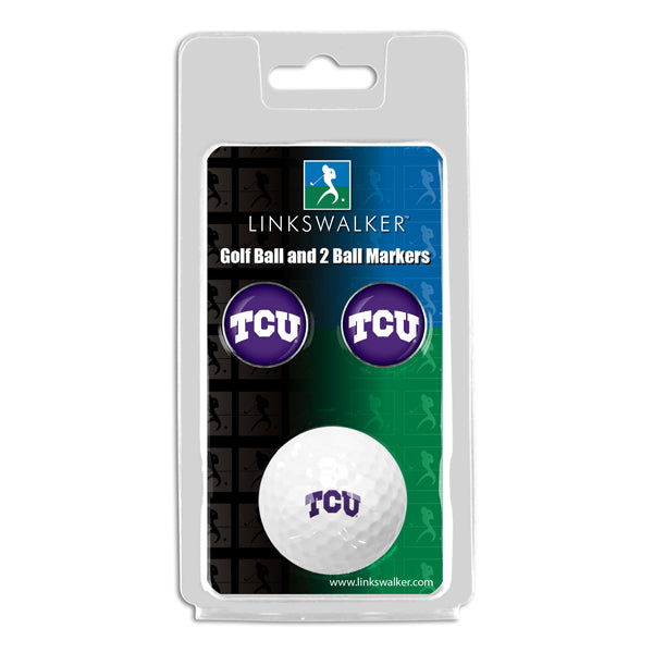 Texas Christian Horned Frogs - Golf Ball and 2 Ball Marker Pack