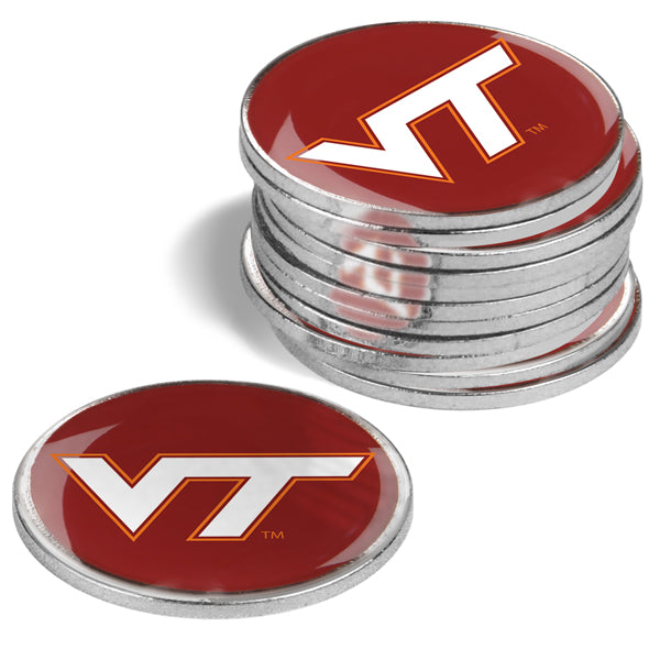 Virginia Tech Hokies - 12 Pack Ball Markers