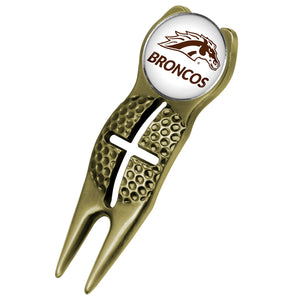 Western Michigan Broncos - Crosshairs Divot Tool  -  Gold