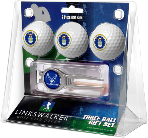 U.S. Air Force Regulation Size 3 Golf Ball Gift Pack with Kool Divot Tool