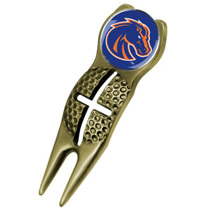 Boise State Broncos - Crosshairs Divot Tool  -  Gold