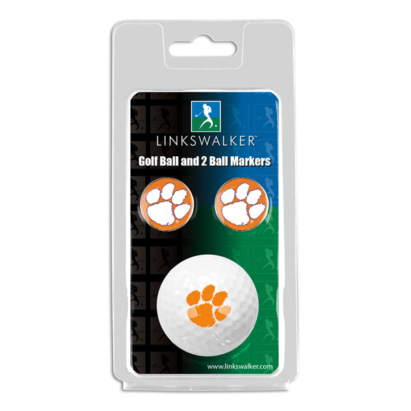 Clemson Tigers 2-Piece Golf Ball Gift Pack with 2 Team Ball Markers