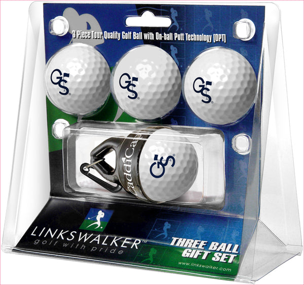 Georgia Southern Eagles 4 Golf Ball Gift Pack with CaddiCap Ball Holder