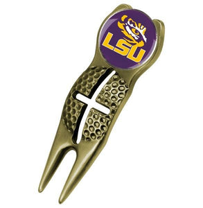 LSU Tigers - Crosshairs Divot Tool  -  Gold - Linkswalkerdirect