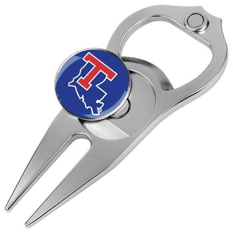 GRAPHICS & MORE Louisiana Tech University Bulldogs Logo Keychain Chrome  Metal Spinning Oval Bottle Opener