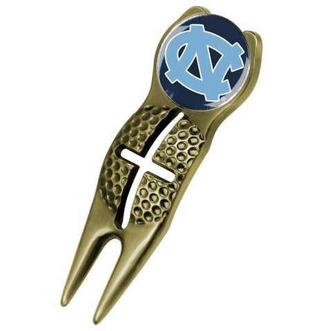 North Carolina Tar Heels - Crosshairs Divot Tool  -  Gold - Linkswalkerdirect