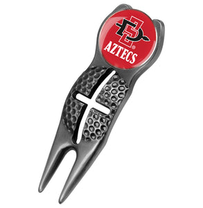 San Diego State Aztecs - Crosshairs Divot Tool  -  Black - Linkswalkerdirect